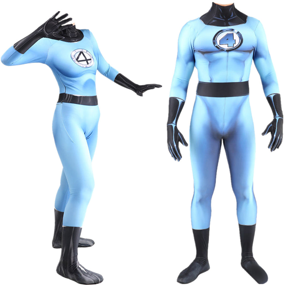 Fantastic Four Jumpsuit Superhero Cosplay Costume For Adult & Kids  Halloween Cos