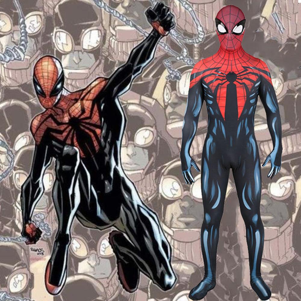 Superior Spider Man Black Eyes Jumpsuits Cosplay Costume Kids