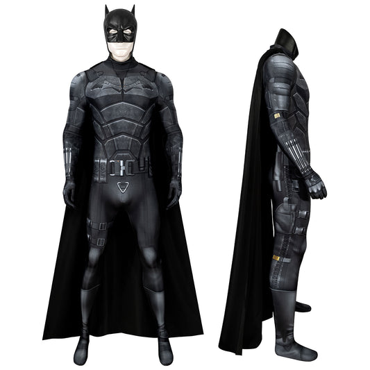 The Batman 2021 Bruce Wayne Robert Pattinson Male Jumpsuit Cosplay Costumes