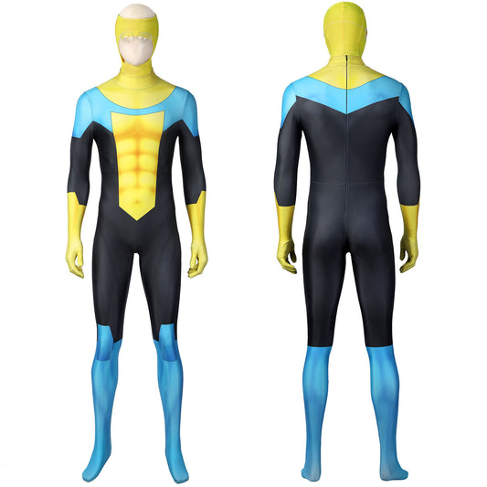 Invincible Mark Grayson Male Jumpsuit with Mask Cosplay Costumes