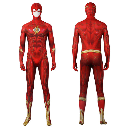 Flashpoint Barry Allen The Flash Male Jumpsuit with Mask Cosplay Costumes