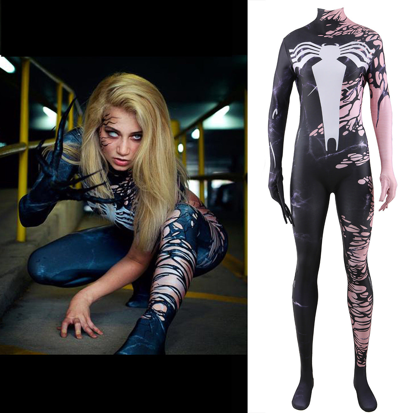 Venom 2: Let There Be Carnage She Venom Cosplay Costume Adult Kids