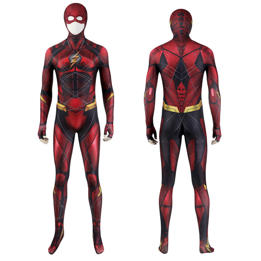 Justice League Barry Allen The Flash Male Jumpsuit with Mask Cosplay Costumes