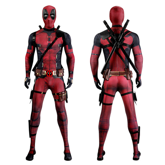 Deadpool 3 Wade Wilson Male Jumpsuit with Accessories Cosplay Costumes
