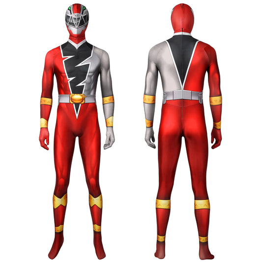 Kishiryu Sentai Ryusoulger Red Solider Male Jumpsuit Cosplay Costumes