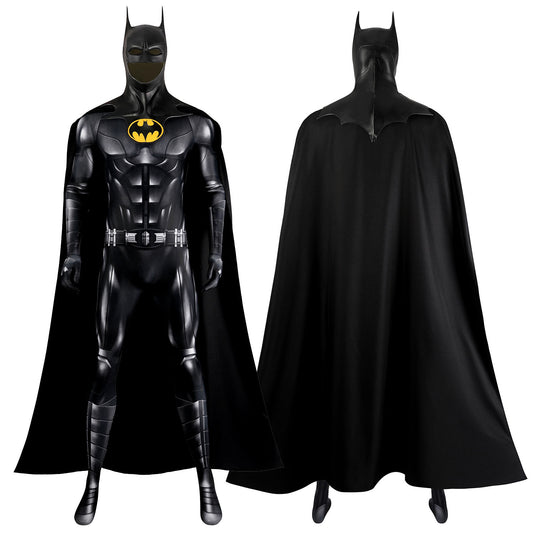 The Flash Batman Bruce Wayne Michael Keaton Male Jumpsuit Cosplay Costumes