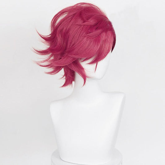 coscrew anime league of legends arcane violet short pink cosplay wig mm53