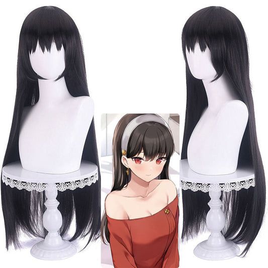 anime spy family anya forger long straight cosplay wigs