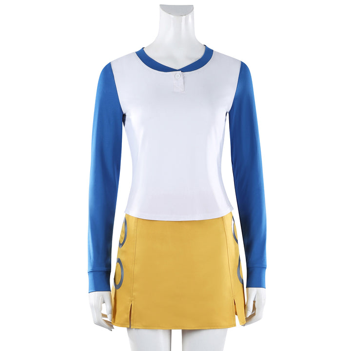 Navigation Live Action Nami One Piece T-shirt Full Set Cosplay Costumes