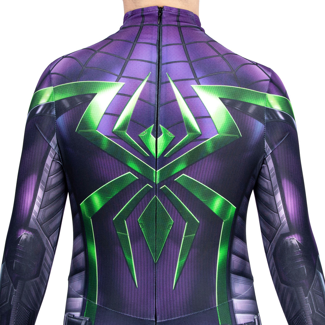 Spider-Man Miles Morales Purple Reign Suit Kids Jumpsuit Cosplay Costumes