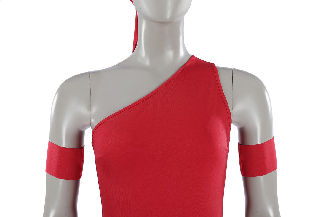 Daredevil Elektra Comic Edition Red Suits Cosplay Costumes Women Themed Party Outfits