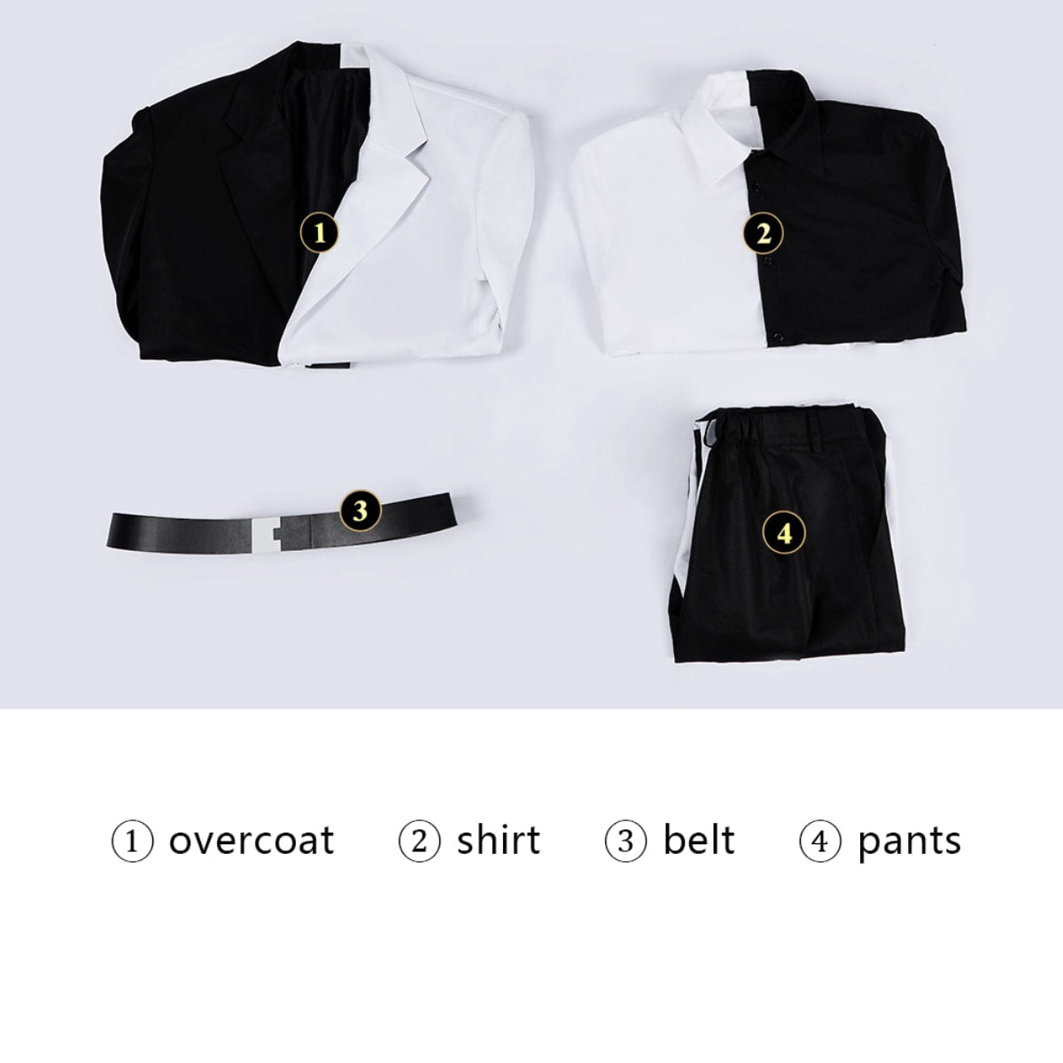 Absolute Two Face Black White Cosplay Costumes Absolute Batman Halloween Themed Party Outfits