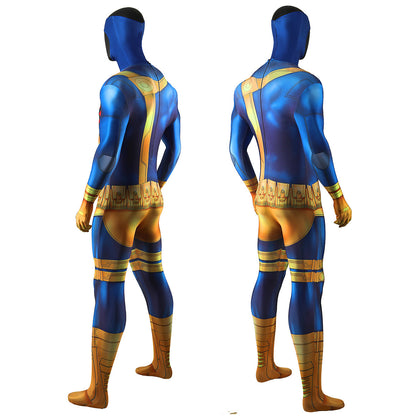 X-Men Cyclops Blue Version Jumpsuit Men Kids Cosplay Costume
