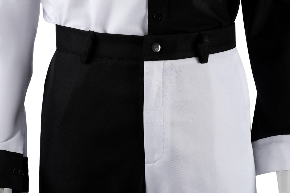 Absolute Two Face Black White Cosplay Costumes Absolute Batman Halloween Themed Party Outfits