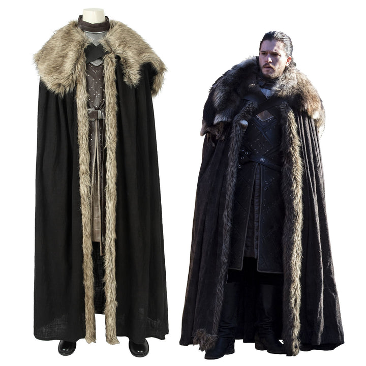 Game of Thrones Season 8 Jon Snow Male Leather Cosplay Costumes