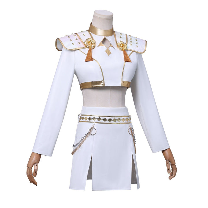 KPop Demon Hunters Zoey White Outfit Adult Kids Cosplay Costumes