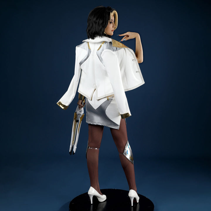 Overwatch Domina Golden Outfit Top Level Fullset Cosplay Costumes