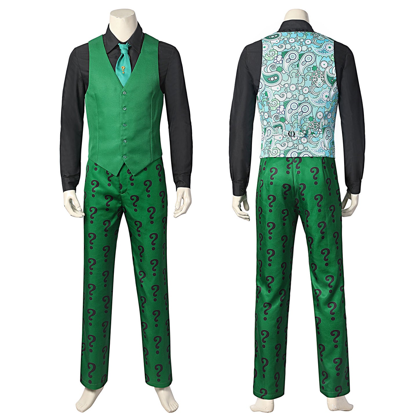 The Batman 1966 TV Riddler Edward Nygma Male Fullset Cosplay Costumes