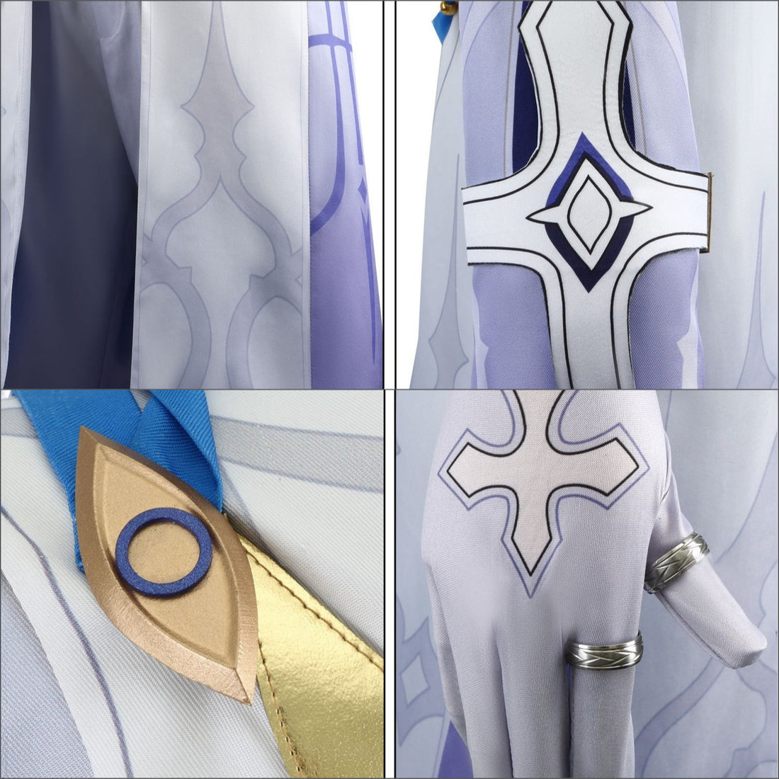 Honkai: Star Rail Sunday White Blue Outfit Carnival Cosplay Costumes