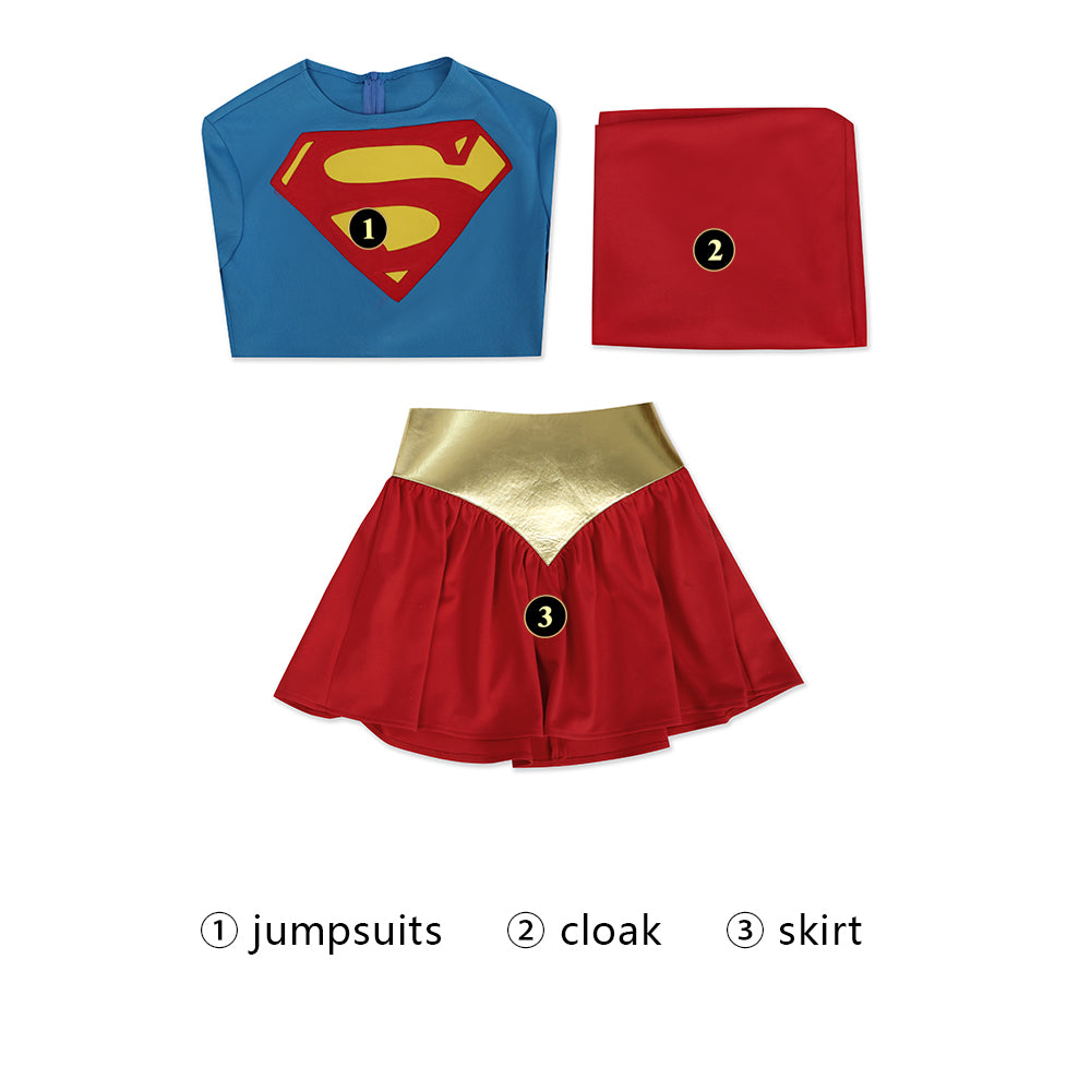 Supergirl Woman of Tomorrow Manga version Superman Cosplay Costumes