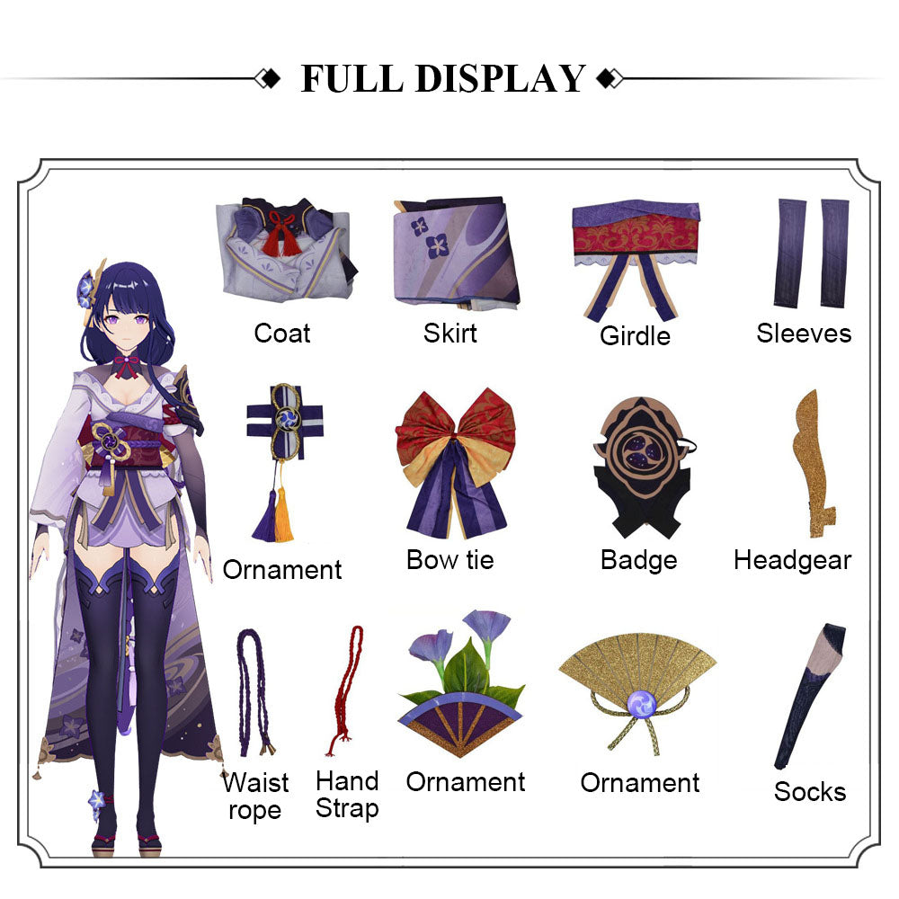 Genshin Impact Baal Raiden Shogun Adult Full Set Cosplay Costume