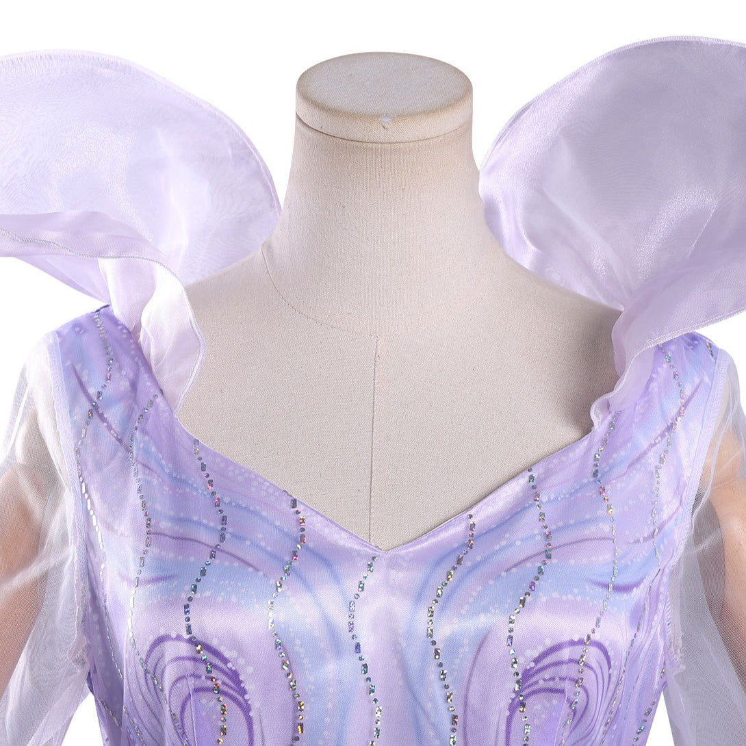 Wicked: For Good Glinda Purple Iridescent Dress Cosplay Costumes