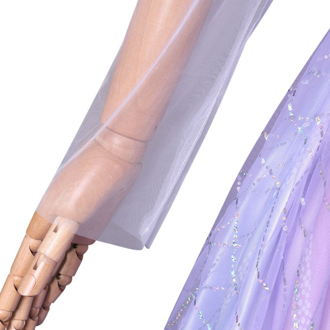 Wicked: For Good Glinda Purple Iridescent Dress Cosplay Costumes