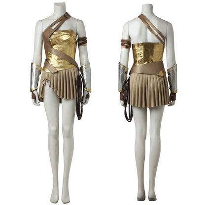 Wonder Woman Diana Prince Golden Suit Female Cosplay Costumes