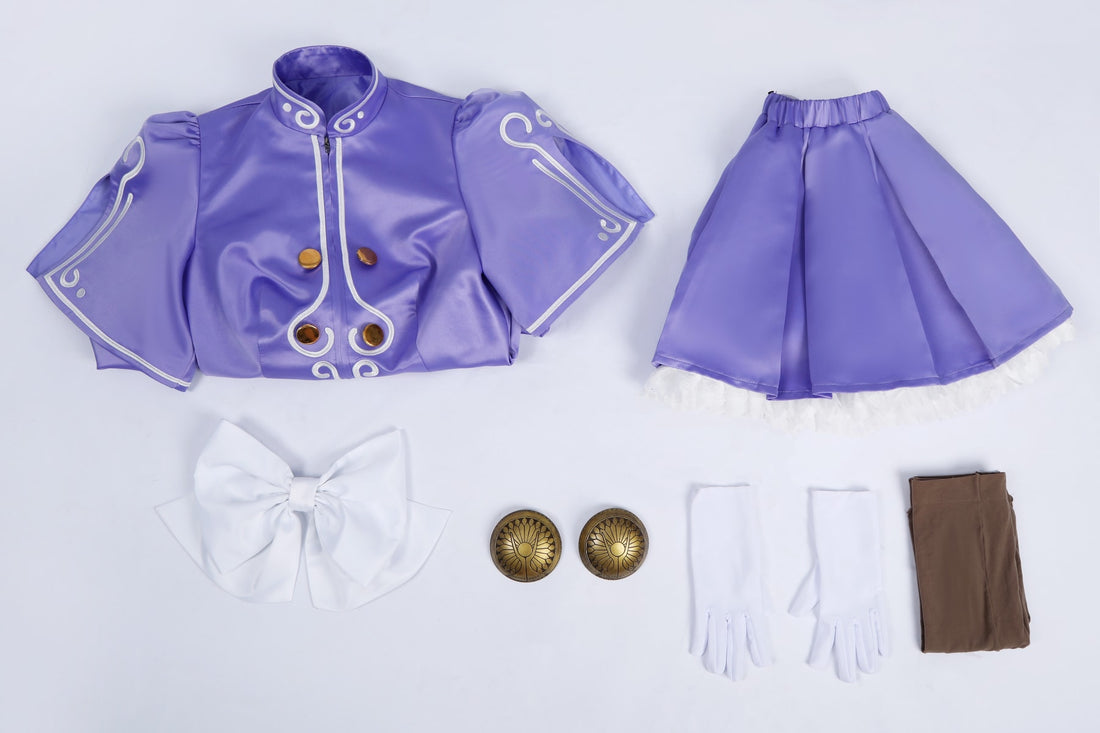 Street Fighte 6 INGRID Cosplay Costumes Purple Dress Women Themed Party Outfits