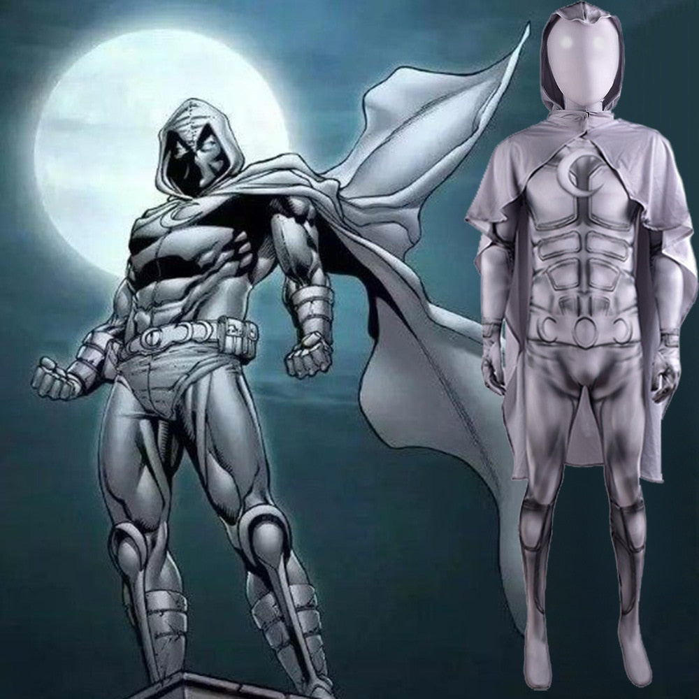 Moon Knight Inspired Jumpsuits Cosplay Costume Kids Adult Halloween Bodysuit
