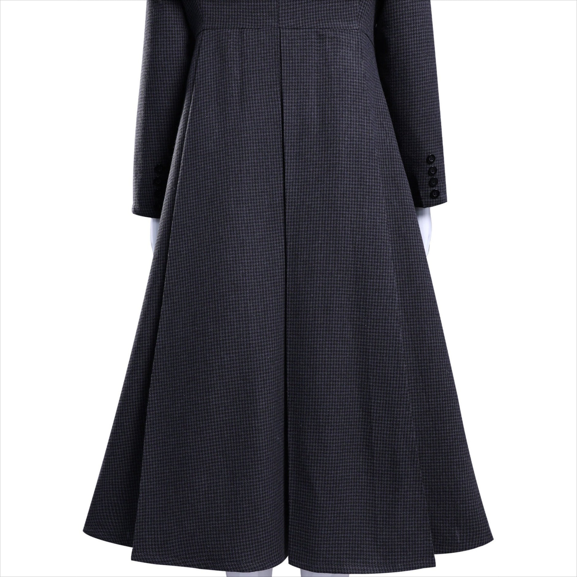 Wednesday 2 Addams Adult and Kids Black Wool Coat Cosplay Costumes