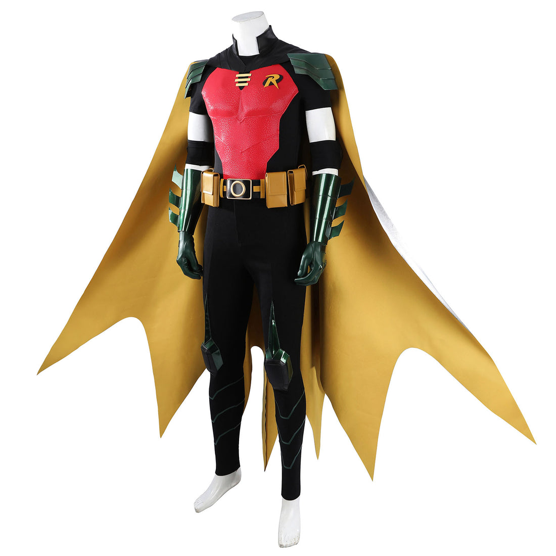Red Robin Tim Drake Full Set Cosplay Costumes Halloween Suit with Cloak