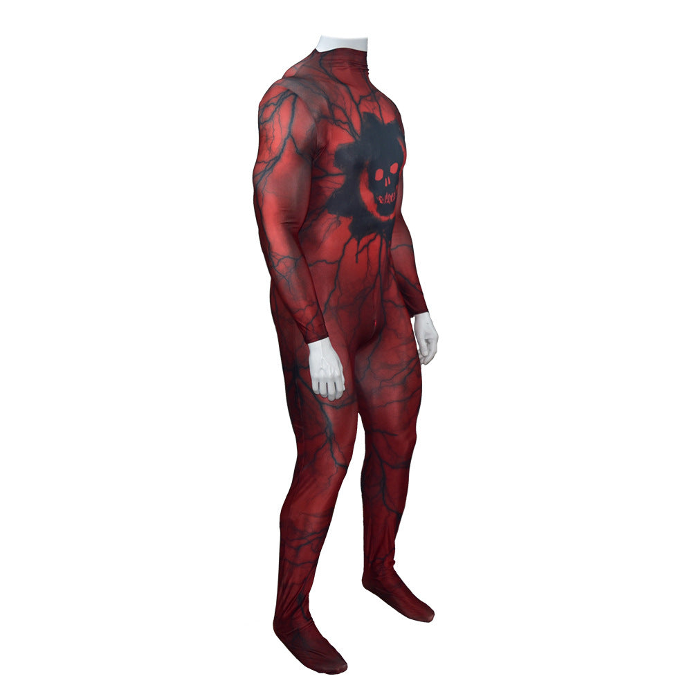 game gears of war anthony carmine cosplay costume red jumpsuit bodysuit for kids adult