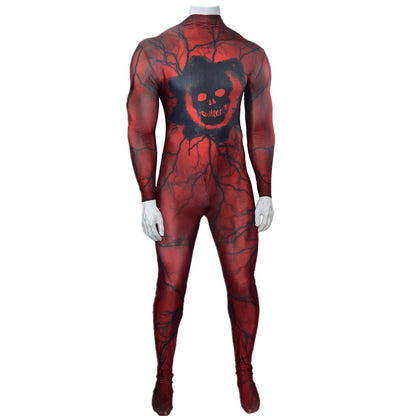 game gears of war anthony carmine cosplay costume red jumpsuit bodysuit for kids adult