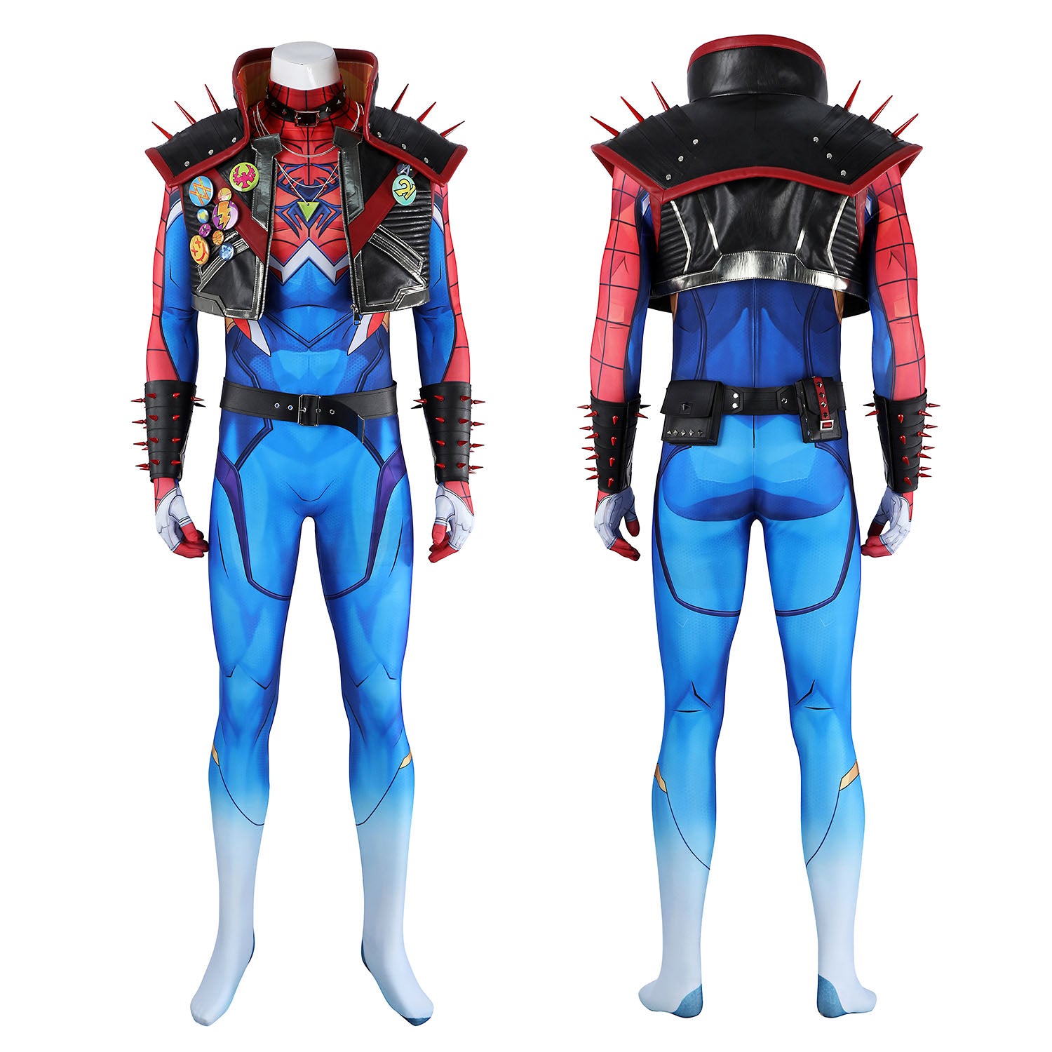 Marvel Rivals Spider punk 2099 Jumpsuit Full Set Cosplay Costumes
