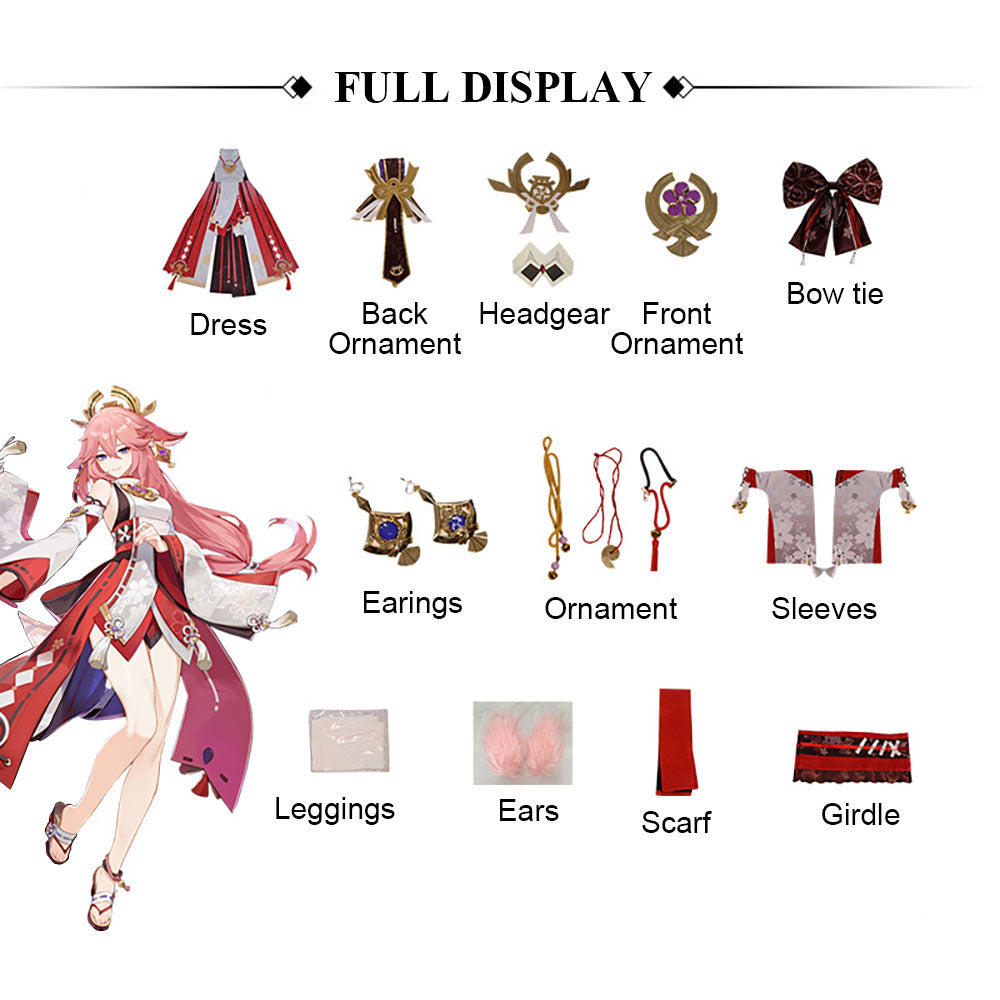 Genshin Impact Yae Miko Adult Full Set Cosplay Costume