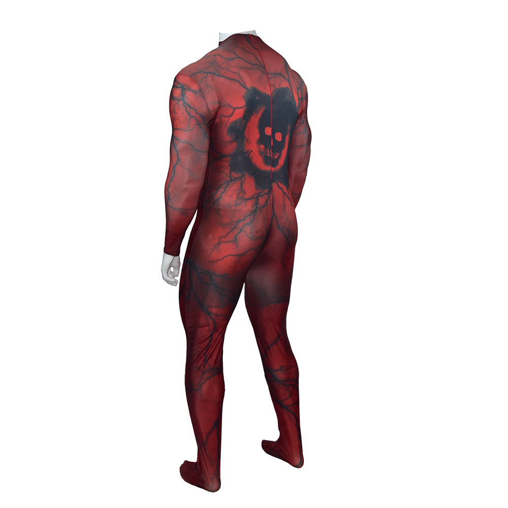 game gears of war anthony carmine cosplay costume red jumpsuit bodysuit for kids adult