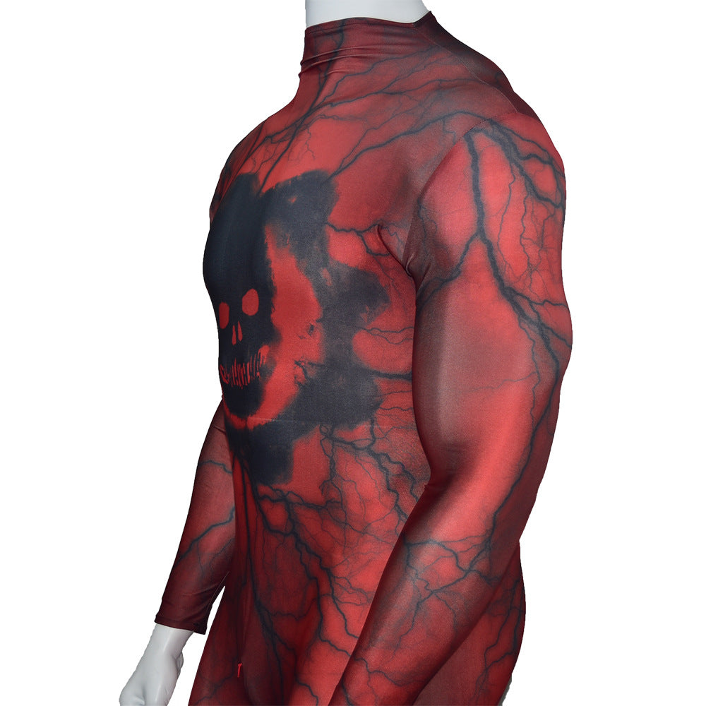 game gears of war anthony carmine cosplay costume red jumpsuit bodysuit for kids adult