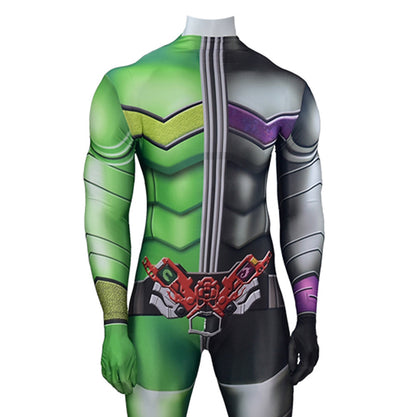 anime masked rider kamen ride cosplay costume jumpsuit halloween bodysuit for kids adult