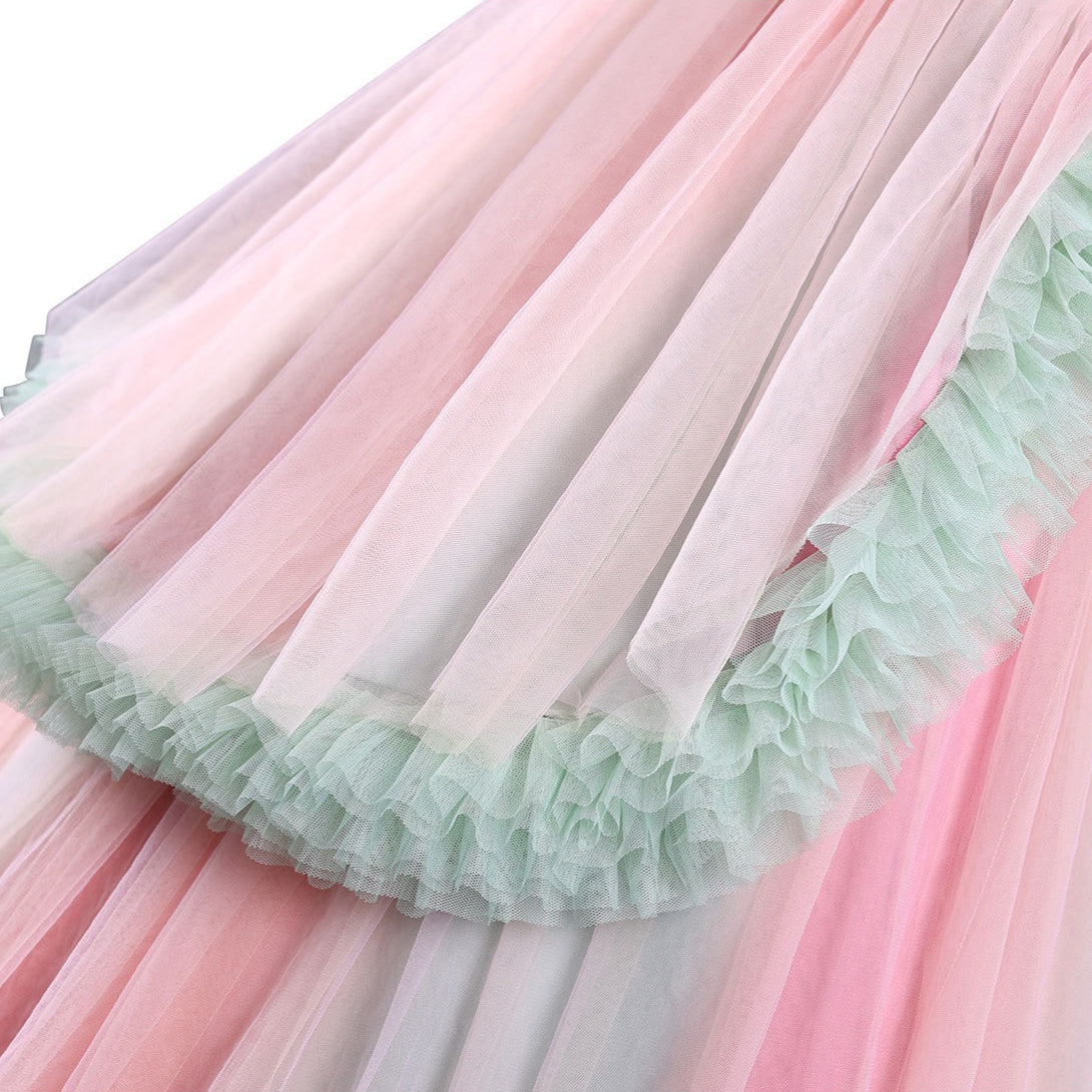 Wicked: For Good Witch Glinda Pink Green Dress Cosplay Costumes