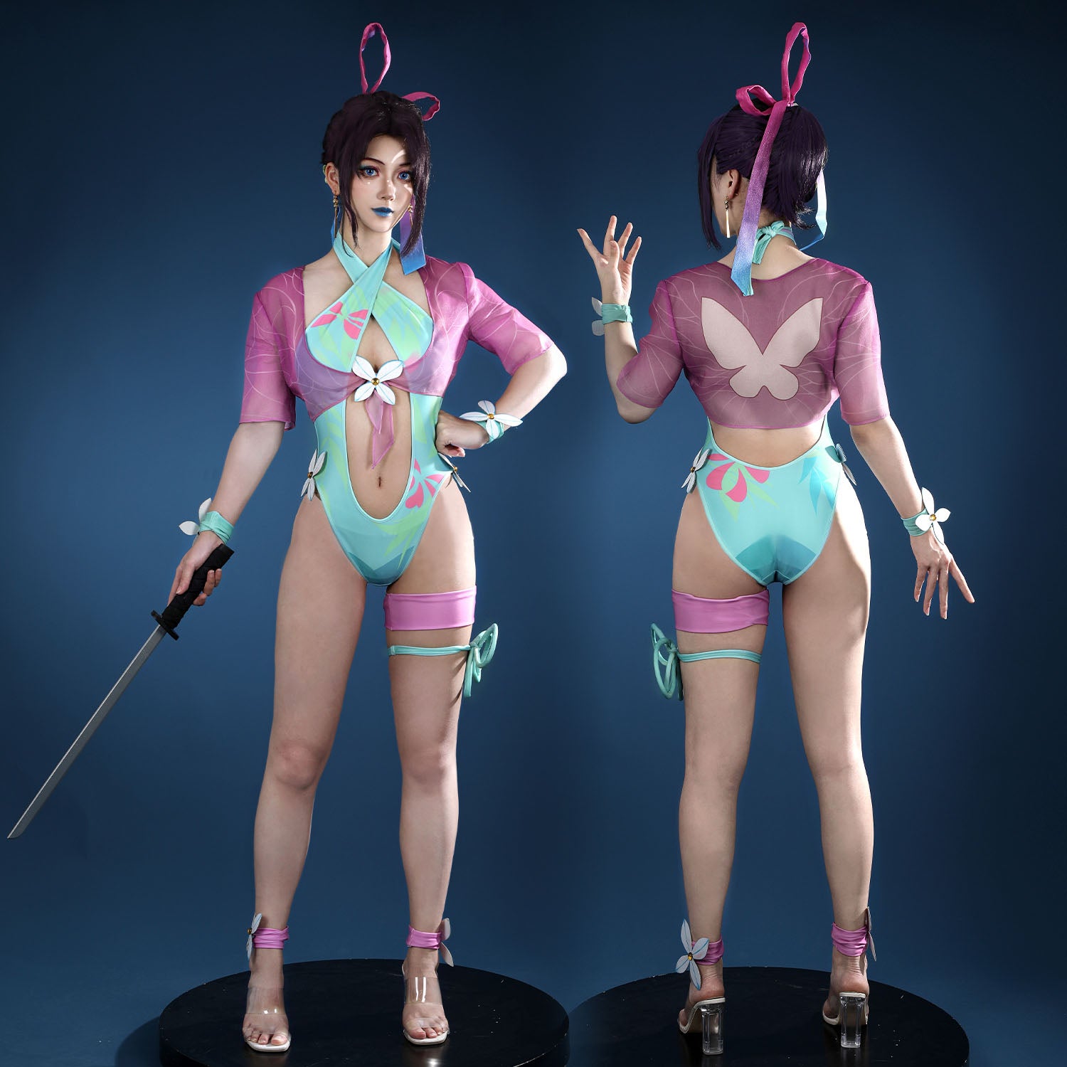 Marvel Rivals Psylocke Swimsuit Top Full Cosplay Costumes