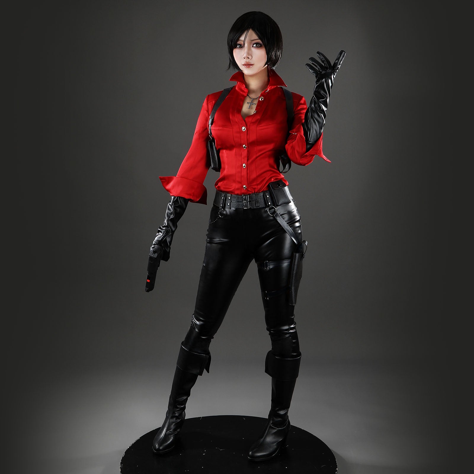 Resident Evil 6 Ada Wong Red Shirt Fullset Cosplay Costumes