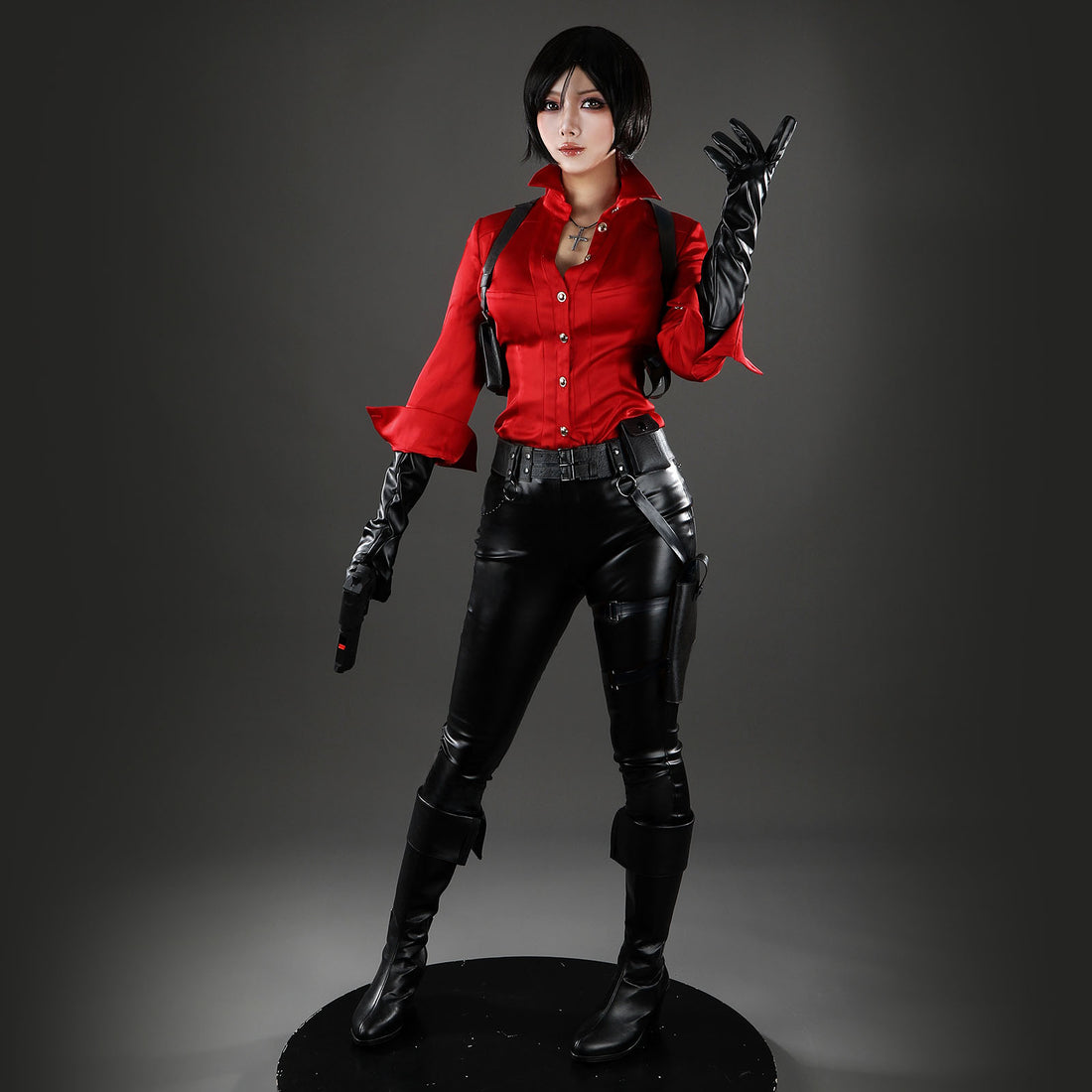 Resident Evil 6 Ada Wong Red Shirt Fullset Cosplay Costumes