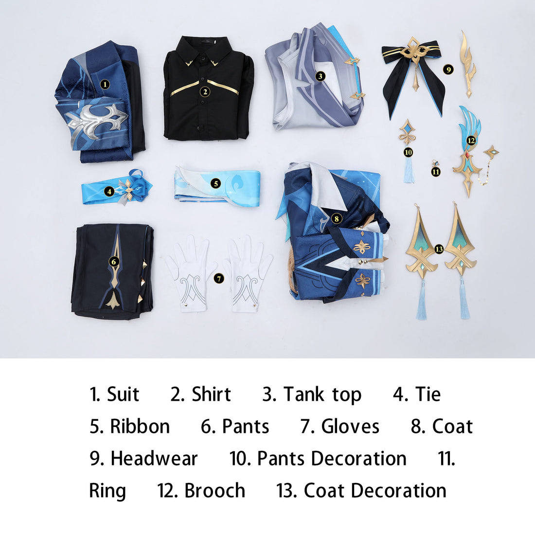 Genshin Impact Neuvillette Lantern Rite Melusent Gift Cosplay Costumes