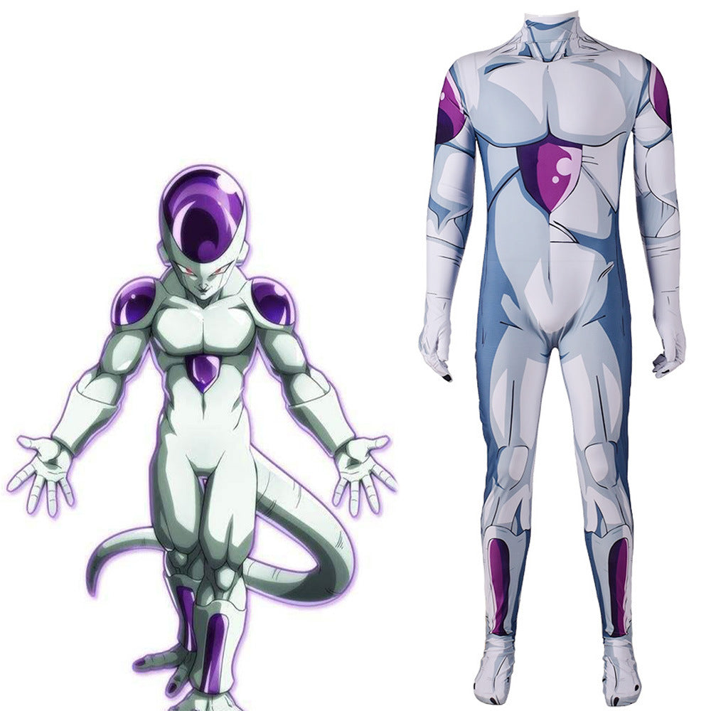 anime dragon ball z resurrection frieza jumpsuit halloween bodysuit for kids adult