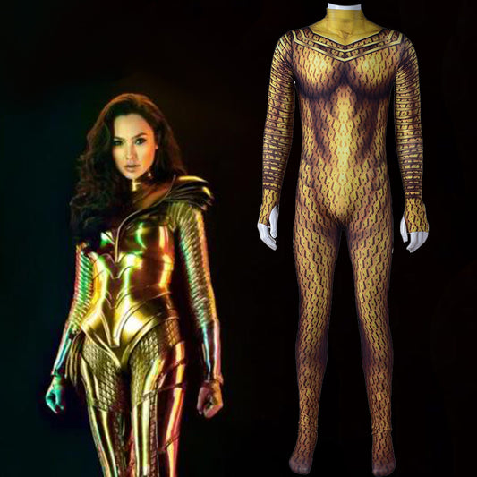 Wonder Woman 1984 Diana Prince Cosplay Costume Jumpsuit Halloween Bodysuit For Kids Adult