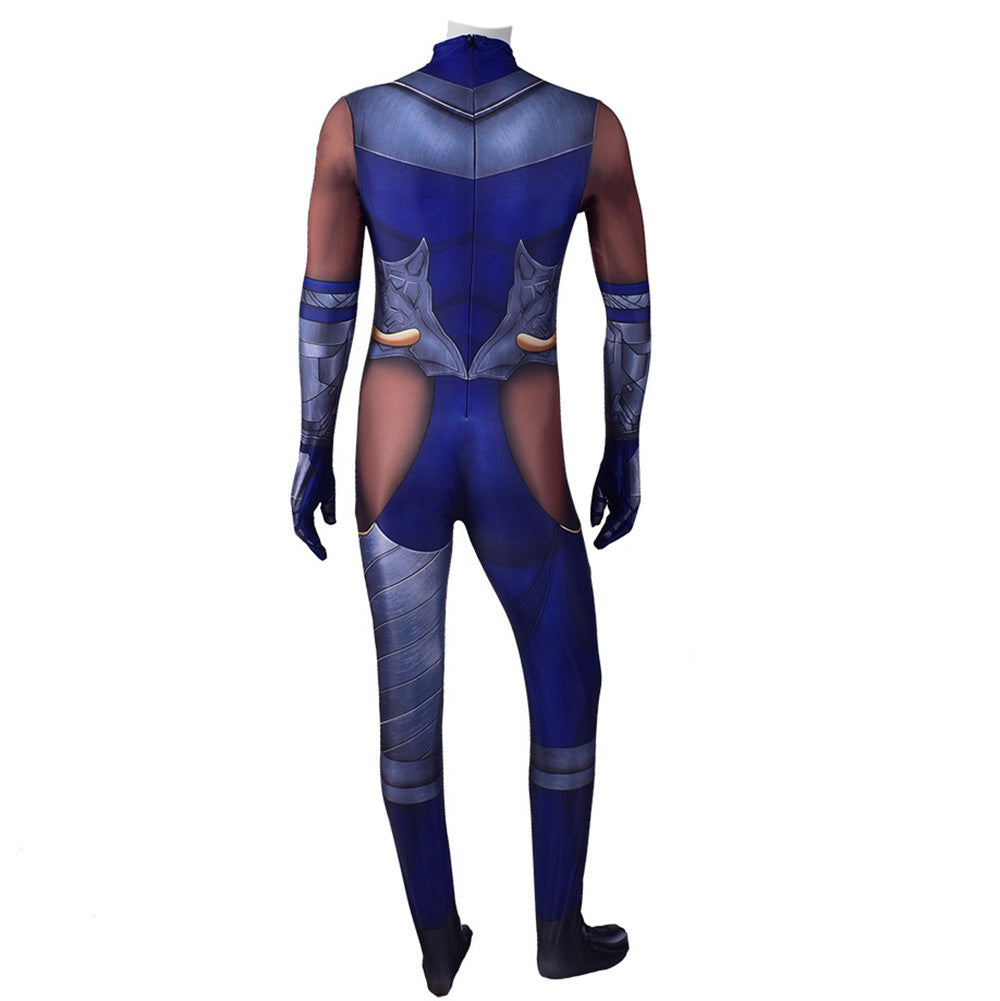 tekken 7 master raven cosplay costume jumpsuit halloween bodysuit for kids adult