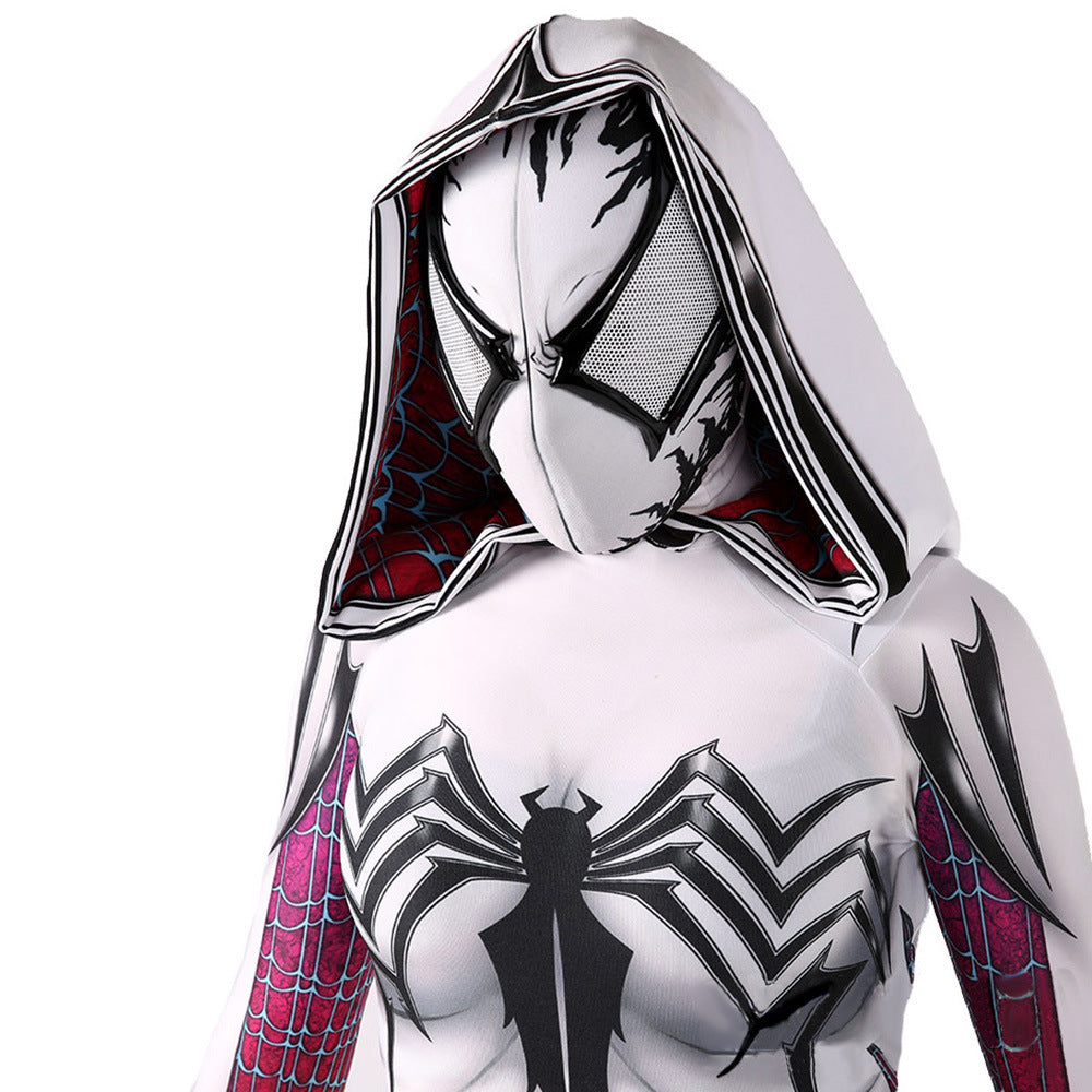 venom gwen stacy spider man cosplay costume jumpsuit halloween bodysuit for kids adult