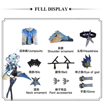 Genshin Impact Eula Lawrence Full Set Cosplay Costume