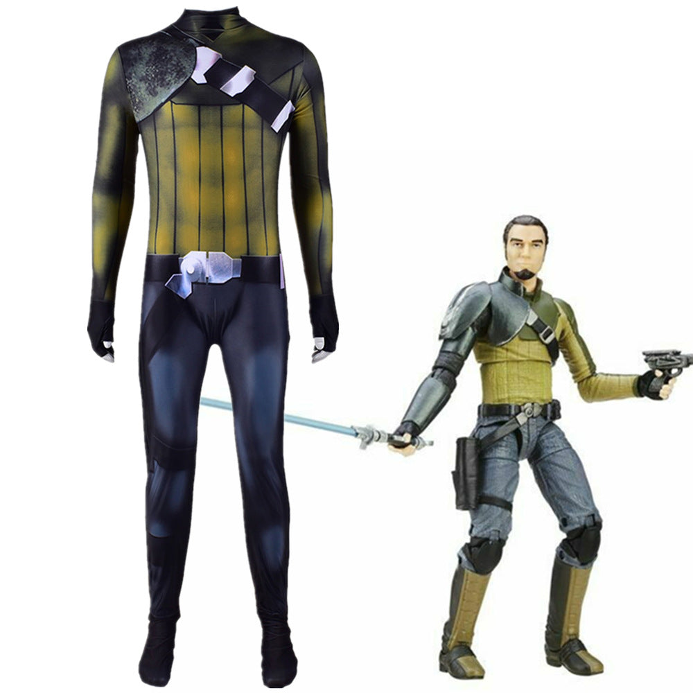 star wars rebels kanan jarrus costume jumpsuit halloween bodysuit for kids adult